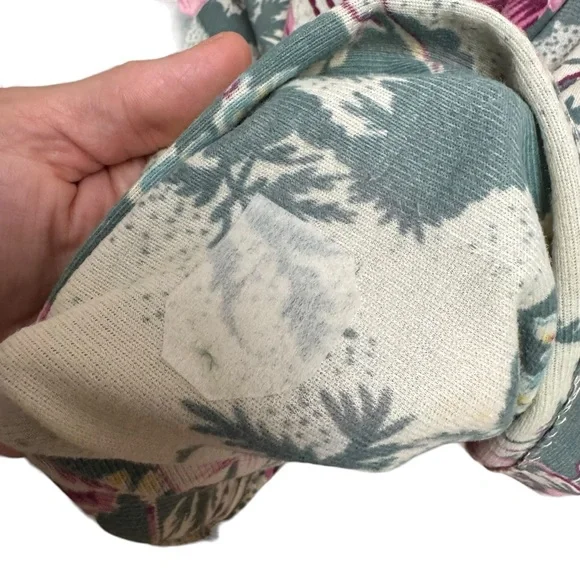 Vintage 70s Maxi Dress Hawaiian Tropical Short Sleeve Juniors Sz 11 Floral - Picture 9 of 12